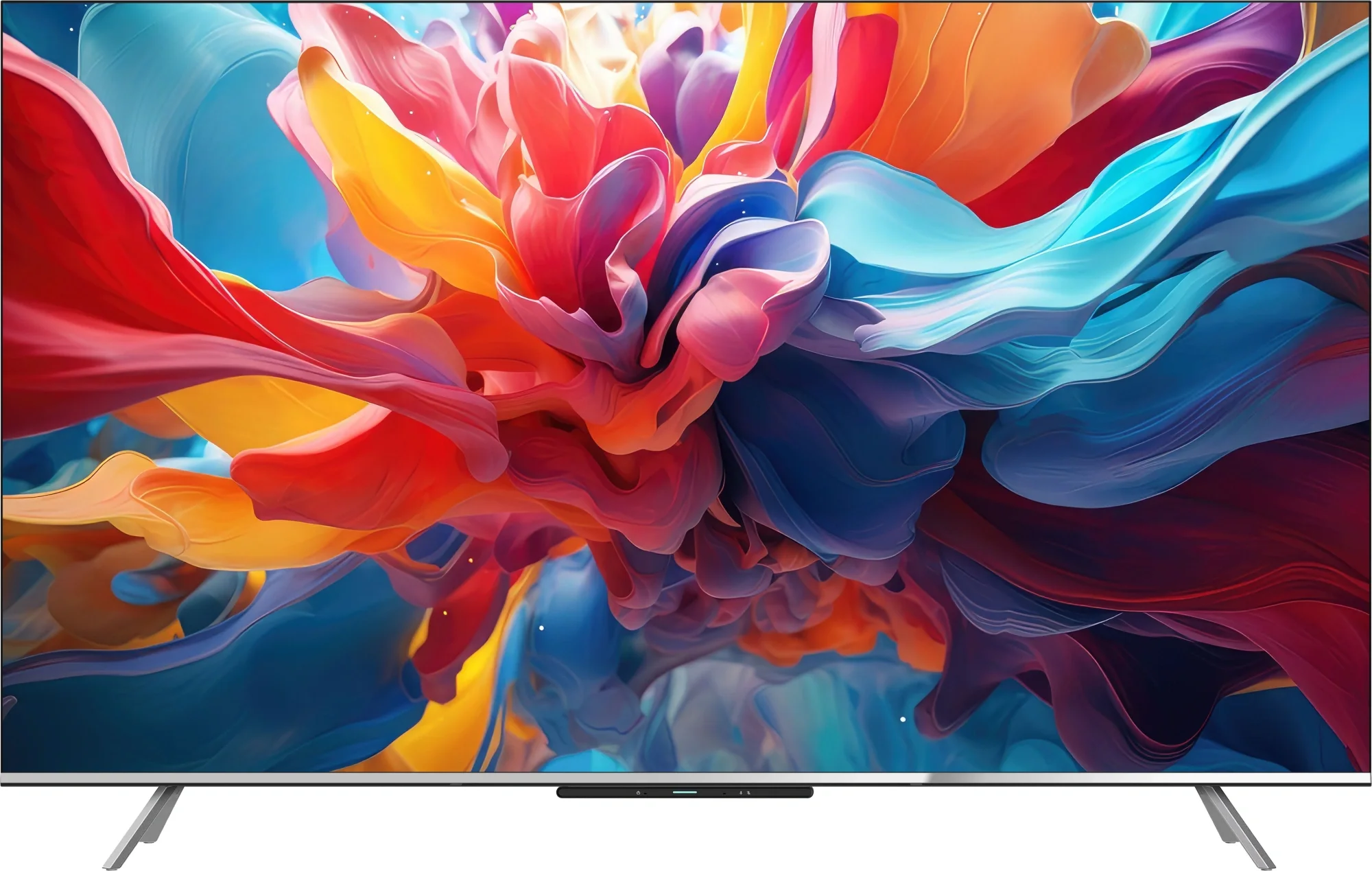 Телевизор QLED Skyworth 75" 75Q66G Google TV Frameless черный/серебристый 4K Ultra HD 60Hz DVB-T DVB-T2 DVB-C DVB-S DVB-S2 USB WiFi Smart TV