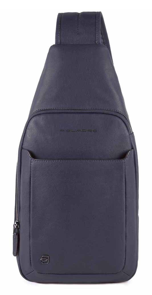 Рюкзак слинг Piquadro Black Square  CA4827B3/BLU4 синий натур.кожа