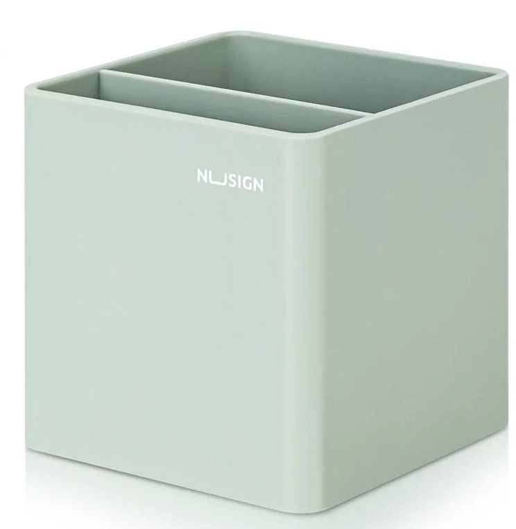 Подставка Deli NS011green Nusign 2 отделения для письменных принадлежностей, 84х84х86мм, зеленый, пластик