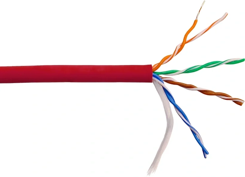 Кабель информационный Lanmaster LAN-5EUTP-HFLT-RD кат.5E UTP 4 пары 24AWG  LSZH  внутренний  305м красный