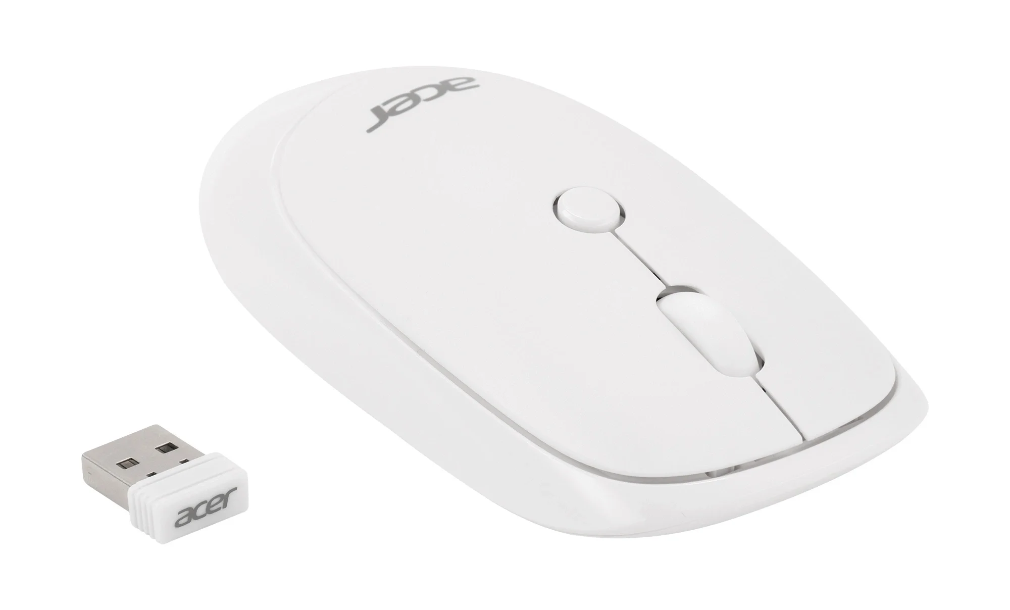 Мышь Acer - OMR138, Беспроводная, 10 метров, Optical, 1000 - 1600 dpi, 3 btns, цвет белый, ZL.MCEEE.01L