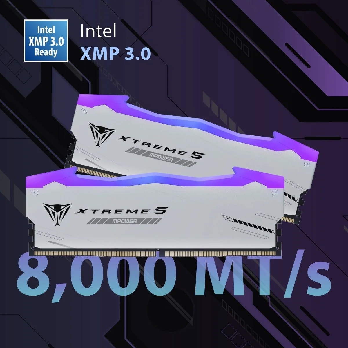 Память DDR5 2x16GB 6000MHz Patriot PVXR532G60C30KM Viper Xtreme 5 RGB RTL Gaming PC5-48000 CL30 DIMM 288-pin 1.35В с радиатором Ret