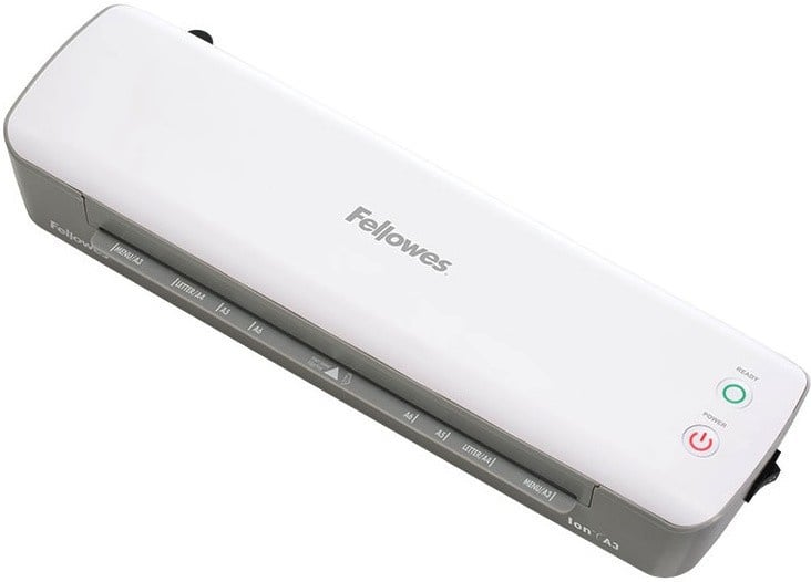 Fellowes Ламинатор Ion A3 FS-4560201 {75-125 мкм, 30 см/мин, AutoShutOff, механизм освобождения, старт.набор пленок}