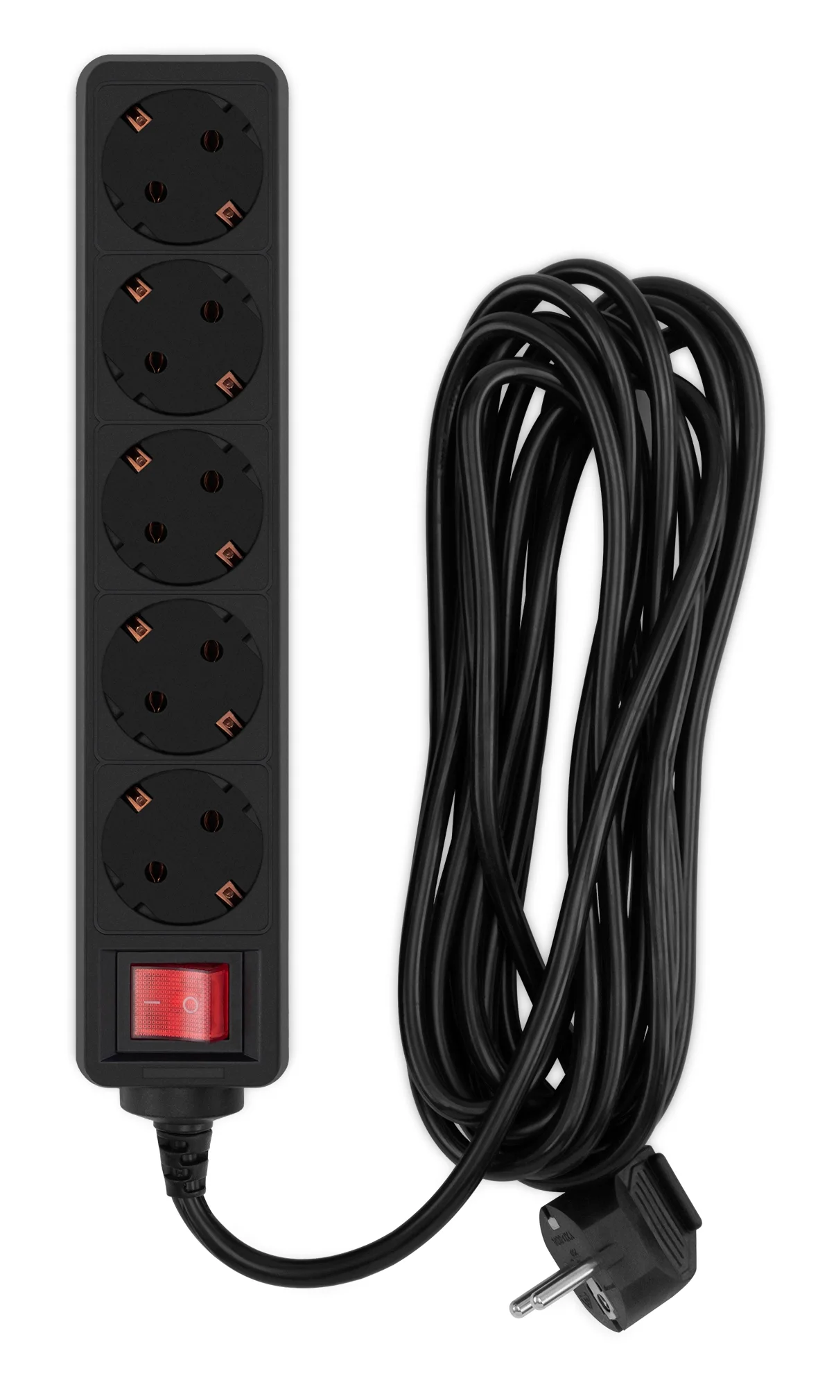PC PET Сетевой фильтр AP01006-5-B 5м (5 розеток, EURO, EURO/RUS), черный {619895}