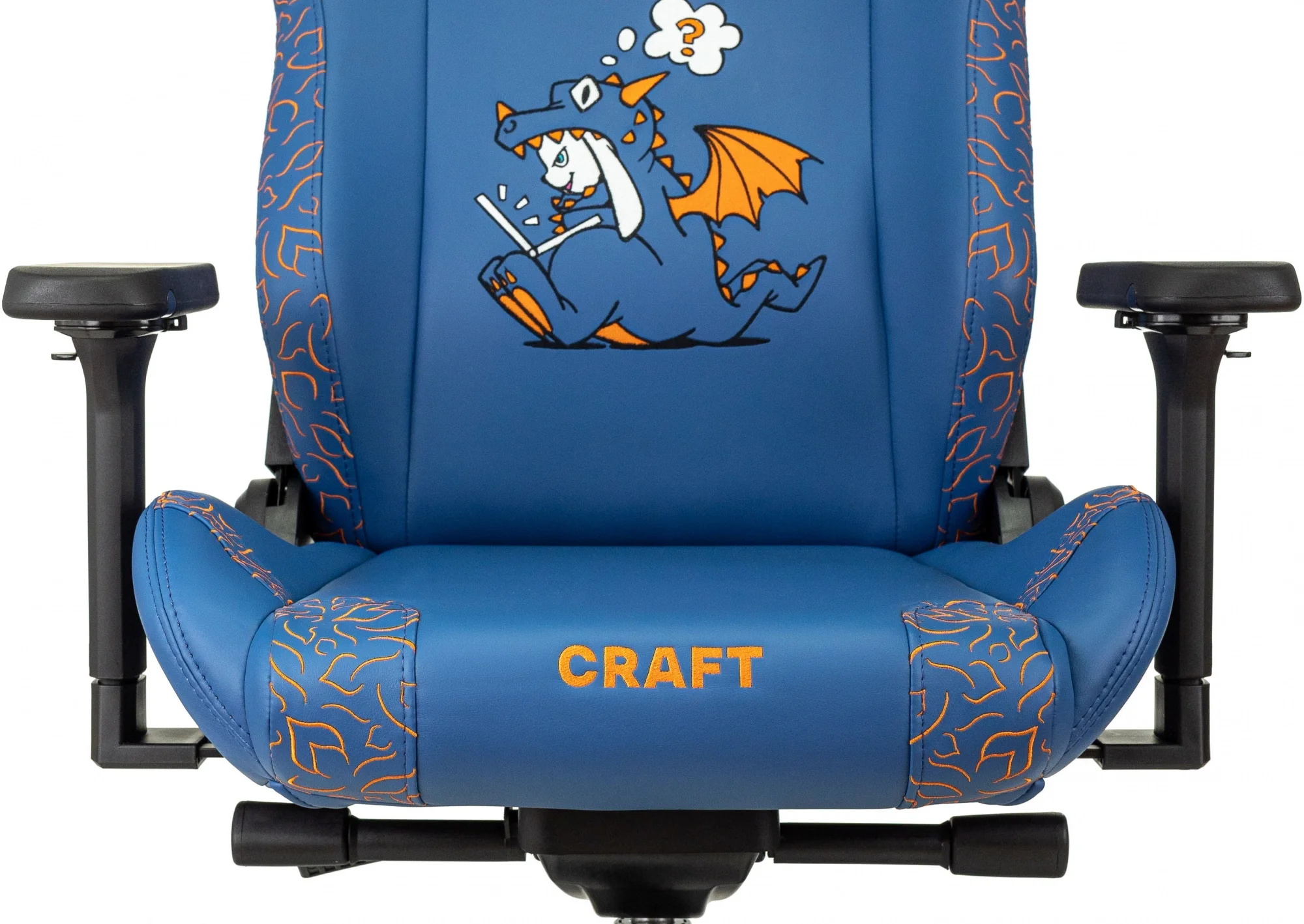 Кресло игровое Knight Craft Dragon синий экокожа с подголов. крестов. металл