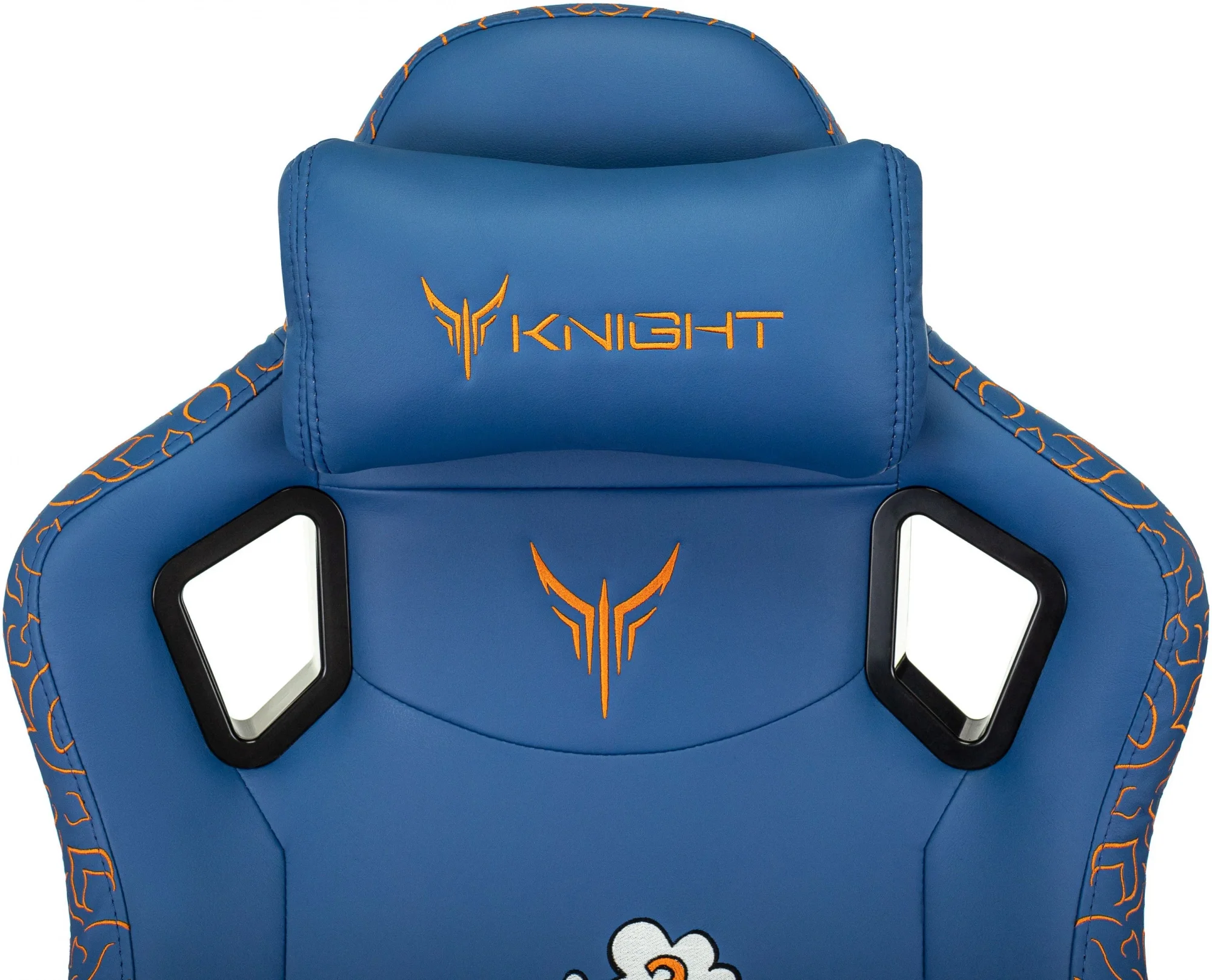 Кресло игровое Knight Craft Dragon синий экокожа с подголов. крестов. металл