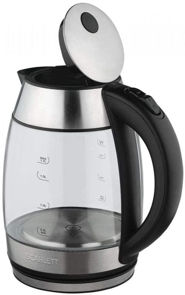 SCARLETT Чайник электрический SC-EK27G94 1.7л. 2200Вт нержавеющая сталь корпус: стекло/металл/пластик