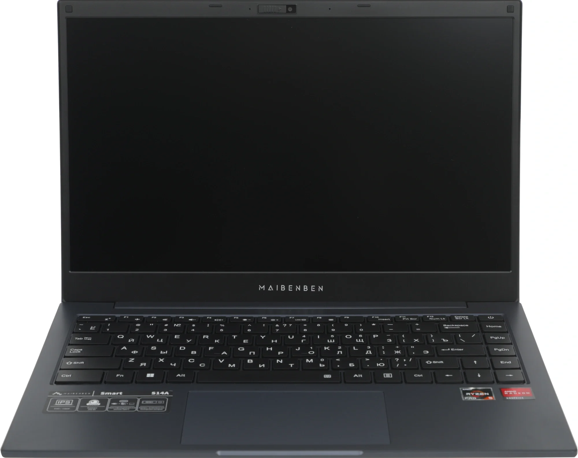 Ноутбук Maibenben Smart S14A-R545UM 14" IPS AMD Ryzen 5 Pro 4650U/8Mb/512SSDGb/Int:UMA AMD Graphics/Cam/BT/WiFi/38WHr/war 1y/1.45kg/Dark Blue/Linux + Screen 60Hz, 250nits, 16:9