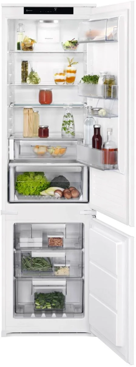 Встраиваемый холодильник Electrolux LNS9TE19S белый, двухкамерный 213/61л, морозилка снизу, No Frost