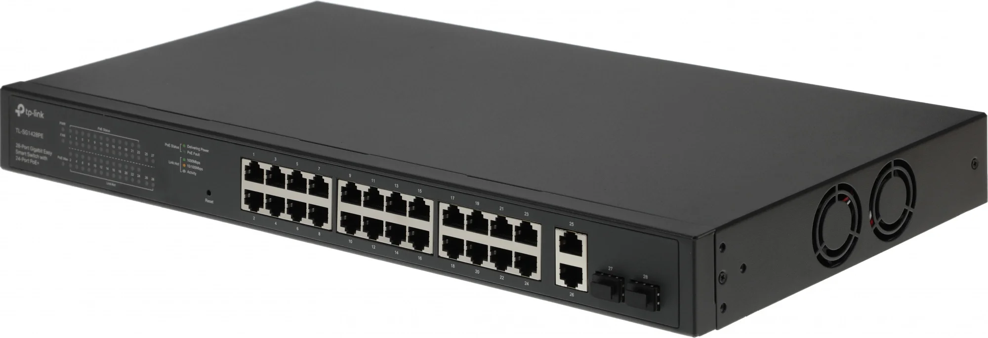 Коммутатор TP-Link TL-SG1428PE, 24×PoE+, 2×SFP, 250W PoE, 1U