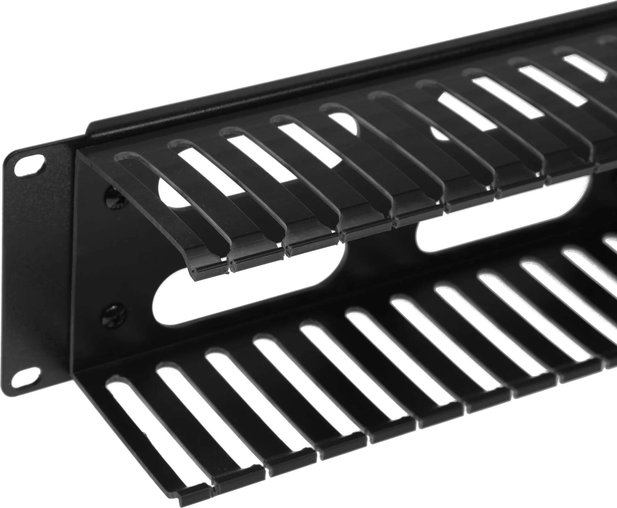 CM-2U-PL-COV Организатор коммутационных шнуров Hyperline CM 19" 2HU 88х4826 мм (ВхШ) горизонтальный с крышкой цвет: чёрный