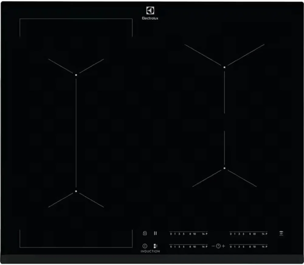 Встраиваемая варочная панель ELECTROLUX/ индукционная на 4 конфорки, cтеклокерамика, мощность: 7200 Вт, независимая установка, размеры (ШхГ): 59x52 см