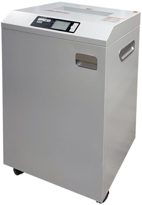 OK3900S600 Шредер Office Kit S600 3,9 серый (секр.Р-2) ленты 40лист. 60лтр. скрепки  скобы пл.карты CD
