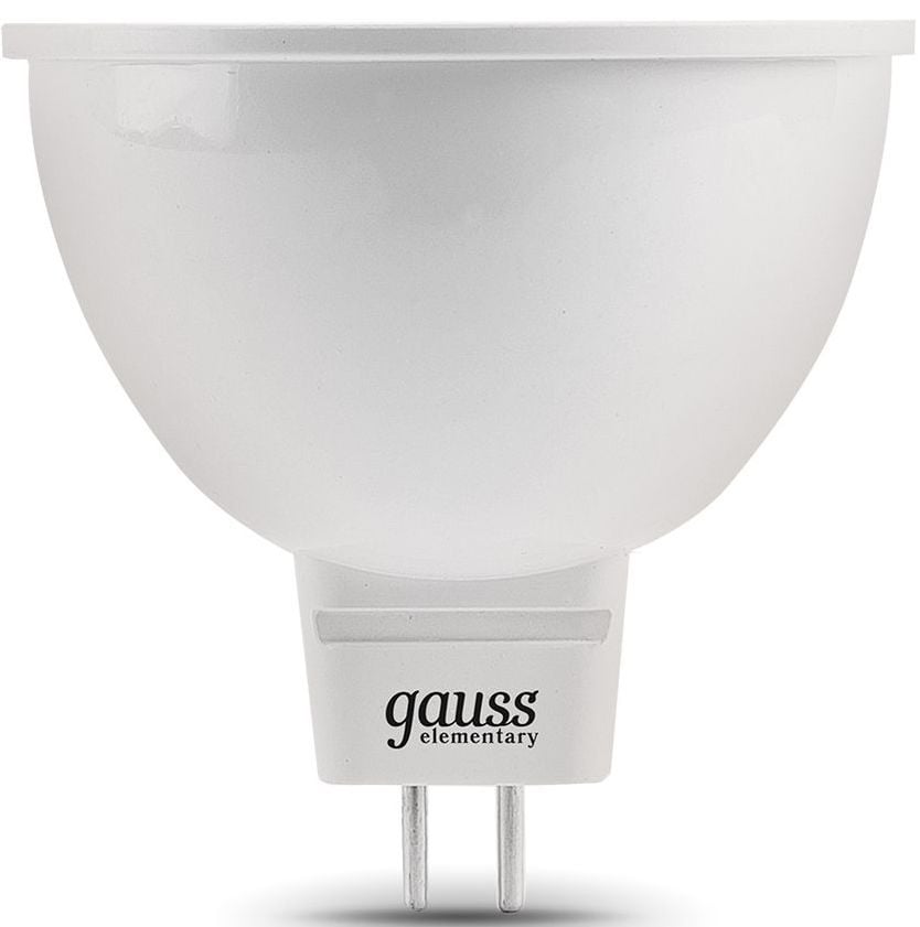 Лампа светодиодная Gauss Elementary MR16 7Вт цок.: GU5.3 спот 220B 3000K св. свеч. бел. теп. MR16 (упак.: 10 шт) (13517)