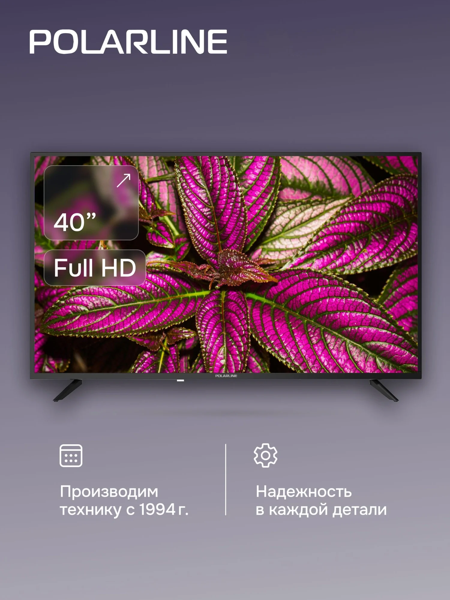 Телевизор LED PolarLine 40" 40PL51TC черный FULL HD 60Hz DVB-T DVB-T2 DVB-C DVB-S2 USB (RUS)