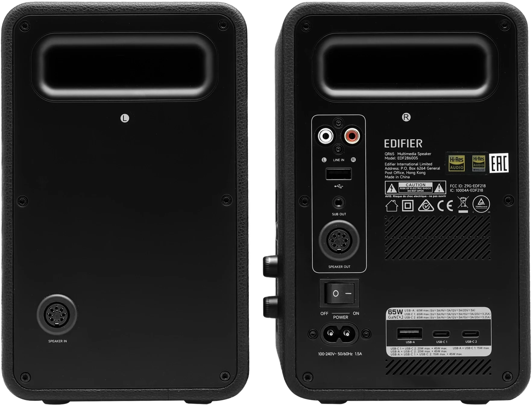 Колонки Edifier QR65 2.0 черный 70Вт BT