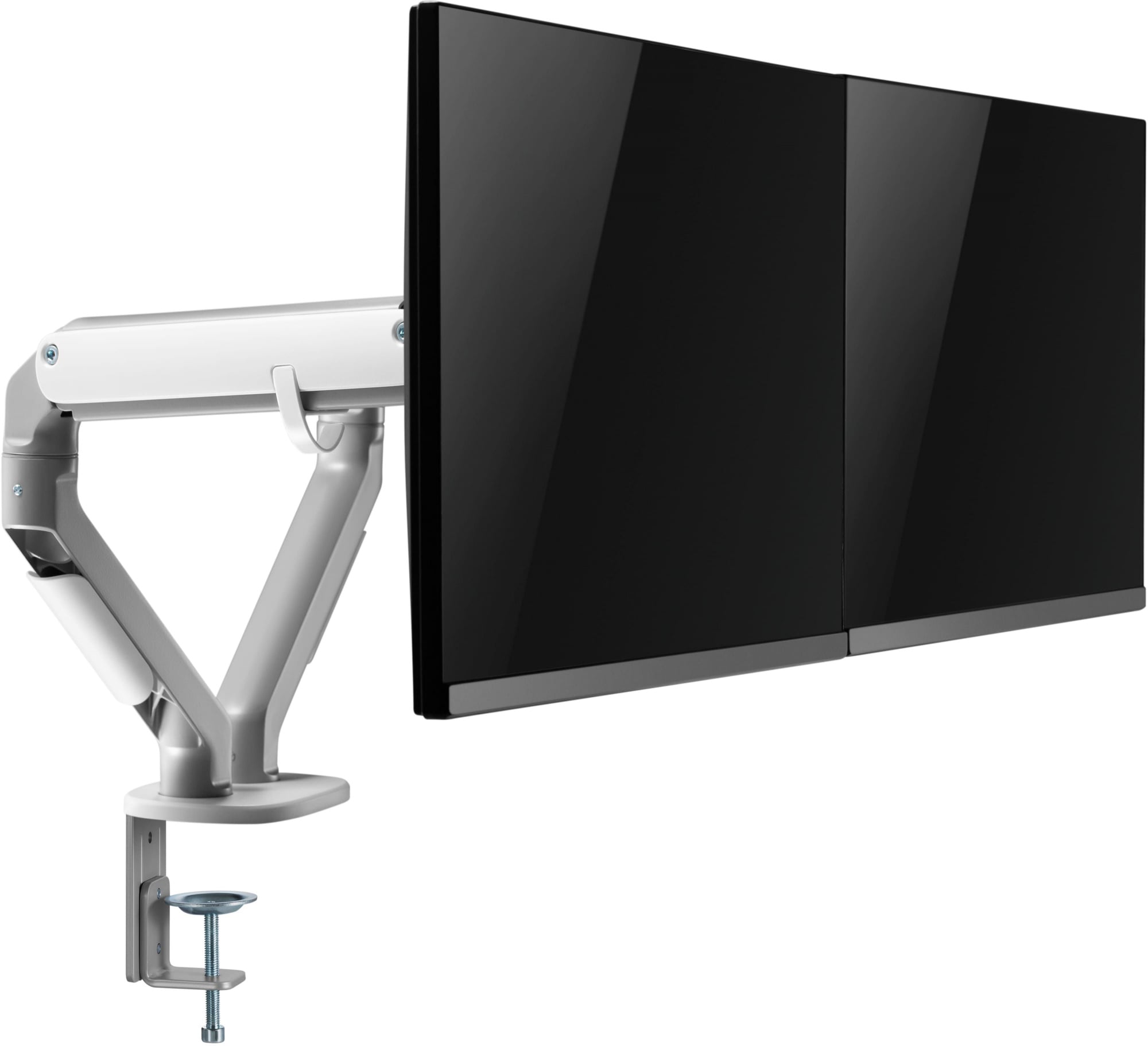 Кронштейн для мониторов Ultramounts UM735SIL серый/серебристый 17"-27" макс.7кг крепление к столешнице  поворот и наклон