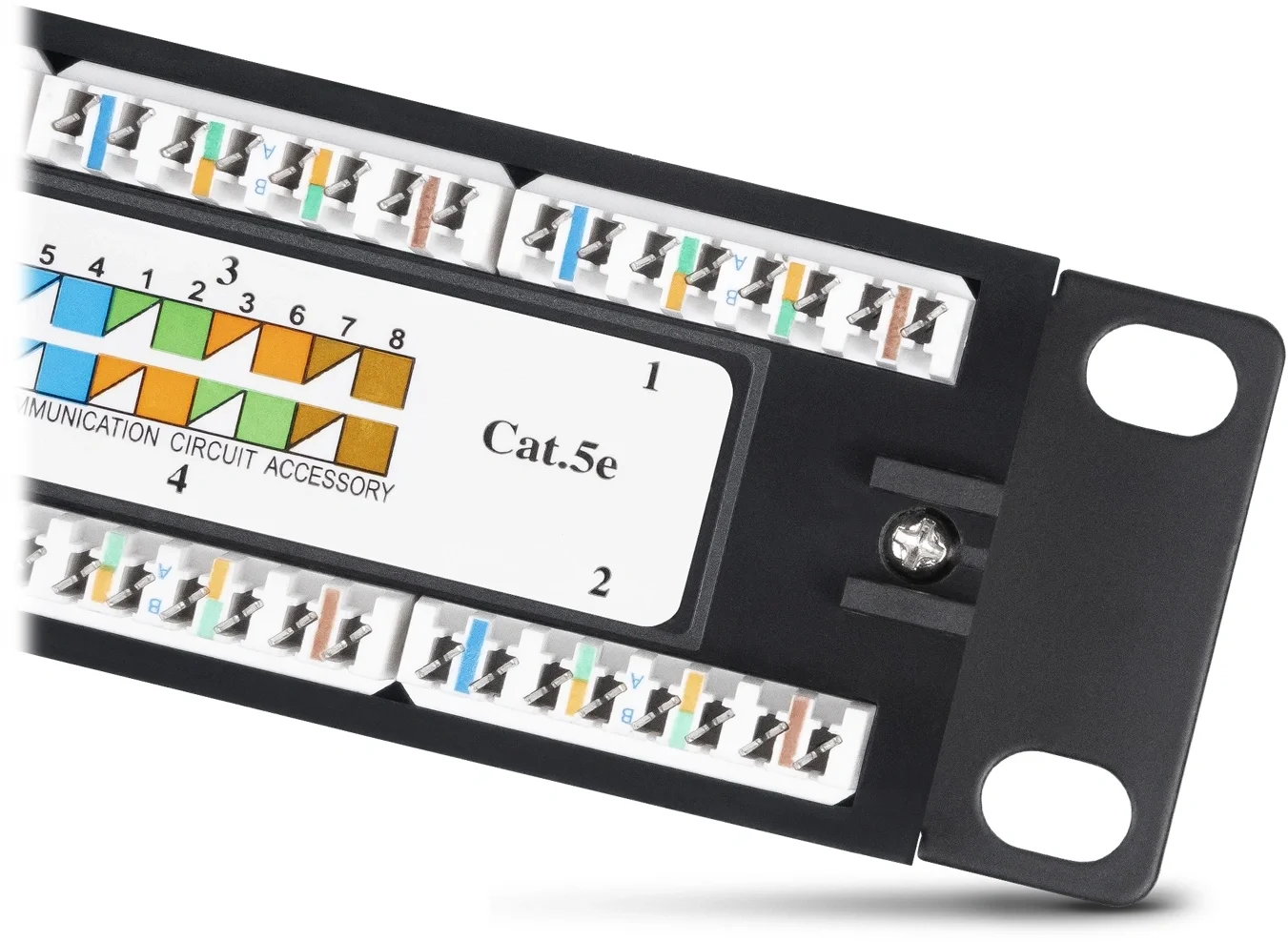 Cabeus PL-12-Cat.5e 10"-Dual IDC Патч-панель 10", установочный размер 236 мм, 12 портов RJ-45, категория 5e, Dual IDC