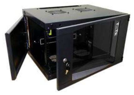 Настенный шкаф LANMASTER - TWT Next, 12U, глубина-600 мм, ширина-550 мм, стеклянная дверь, съемные стенки, max-60кг, полезная глубина-500мм, IP20, цвет чёрный, TWT-CBWNG-12U-6X6-BK