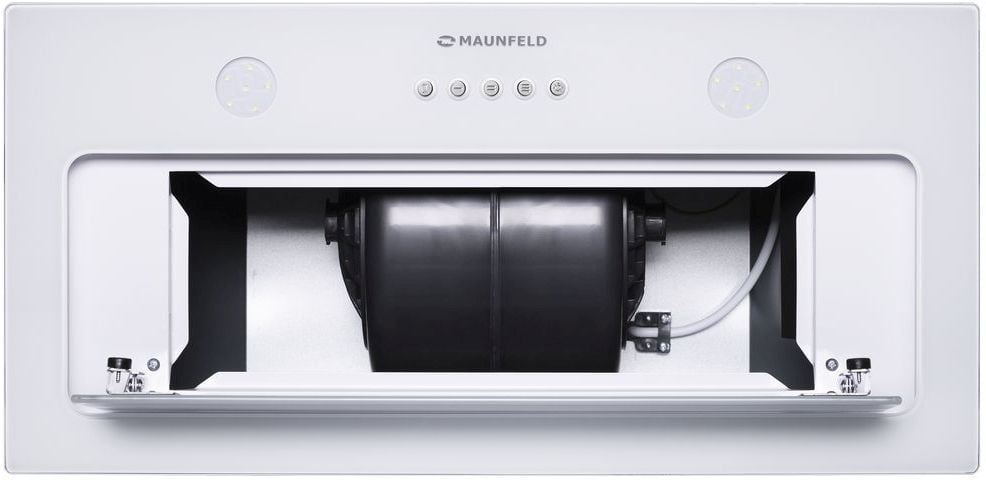 Вытяжка встраиваемая Maunfeld TRAPEZE 601GG белый управление: кнопочное (1 мотор)