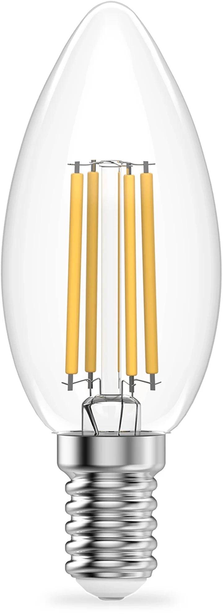 Лампа светодиодная филаментная Gauss Filament 10Вт цок.: E14 свеча св. свеч. бел. теп. (упак.: 10 шт)