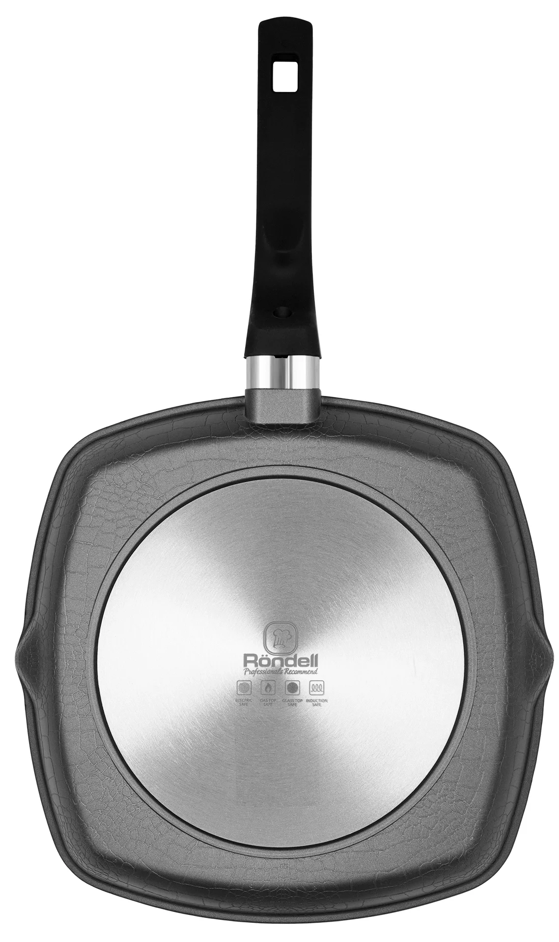 RDA-1124 Сковорода-гриль Rondell Escurion Grey  квадратная 28см покрытие: TriTitan ручка несъемная  (без крышки) серый