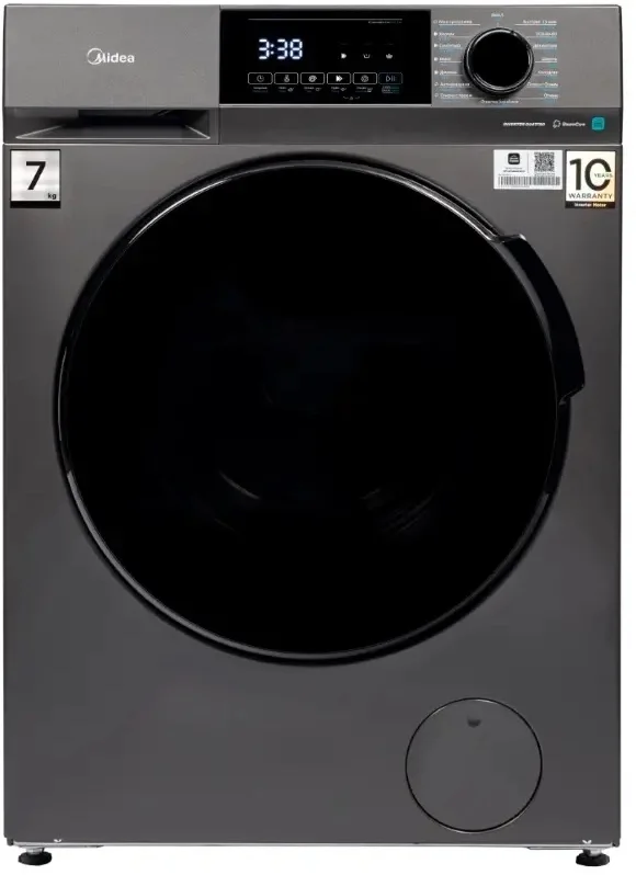 Стиральная машина Midea MFC3712BSW40/S класс: A загр.фронтальная макс.:7кг темно-серебристый инвертор