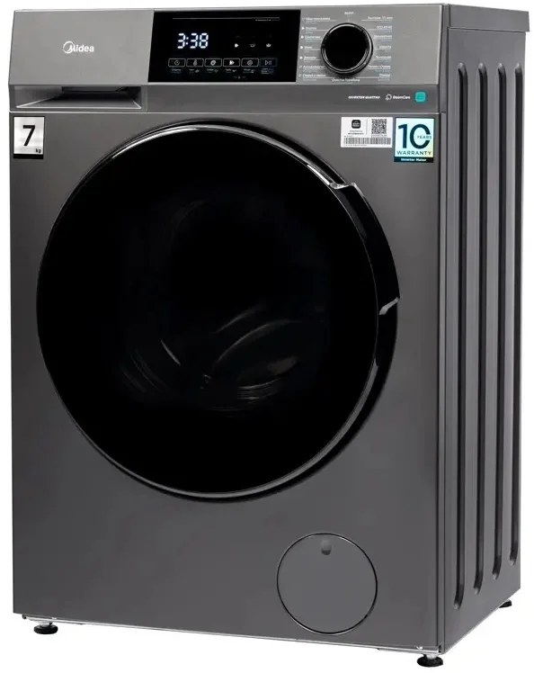Стиральная машина Midea MFC3712BSW40/S класс: A загр.фронтальная макс.:7кг темно-серебристый инвертор
