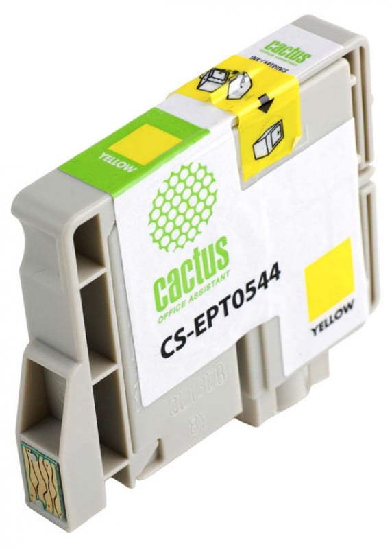Cactus C13T05444010 Картридж струйный  CS-EPT0544 желтый для Epson Stylus Photo R800/ R1800 (16,2ml)