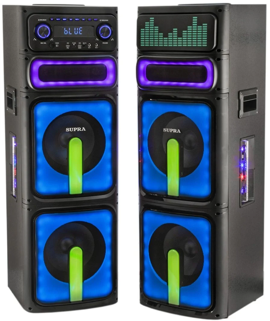 Минисистема Supra SMB-2050 черный 180Вт FM USB BT SD (в комплекте: активн.+пассив.колонки)