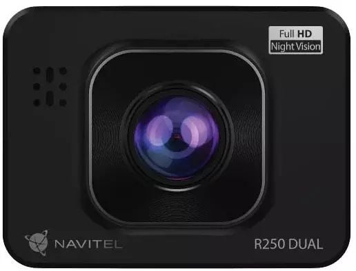 Видеорегистратор Navitel R250 DUAL DVR, 1920x1080, 2", с камерой заднего вида, G-сенсор, датчик движения
