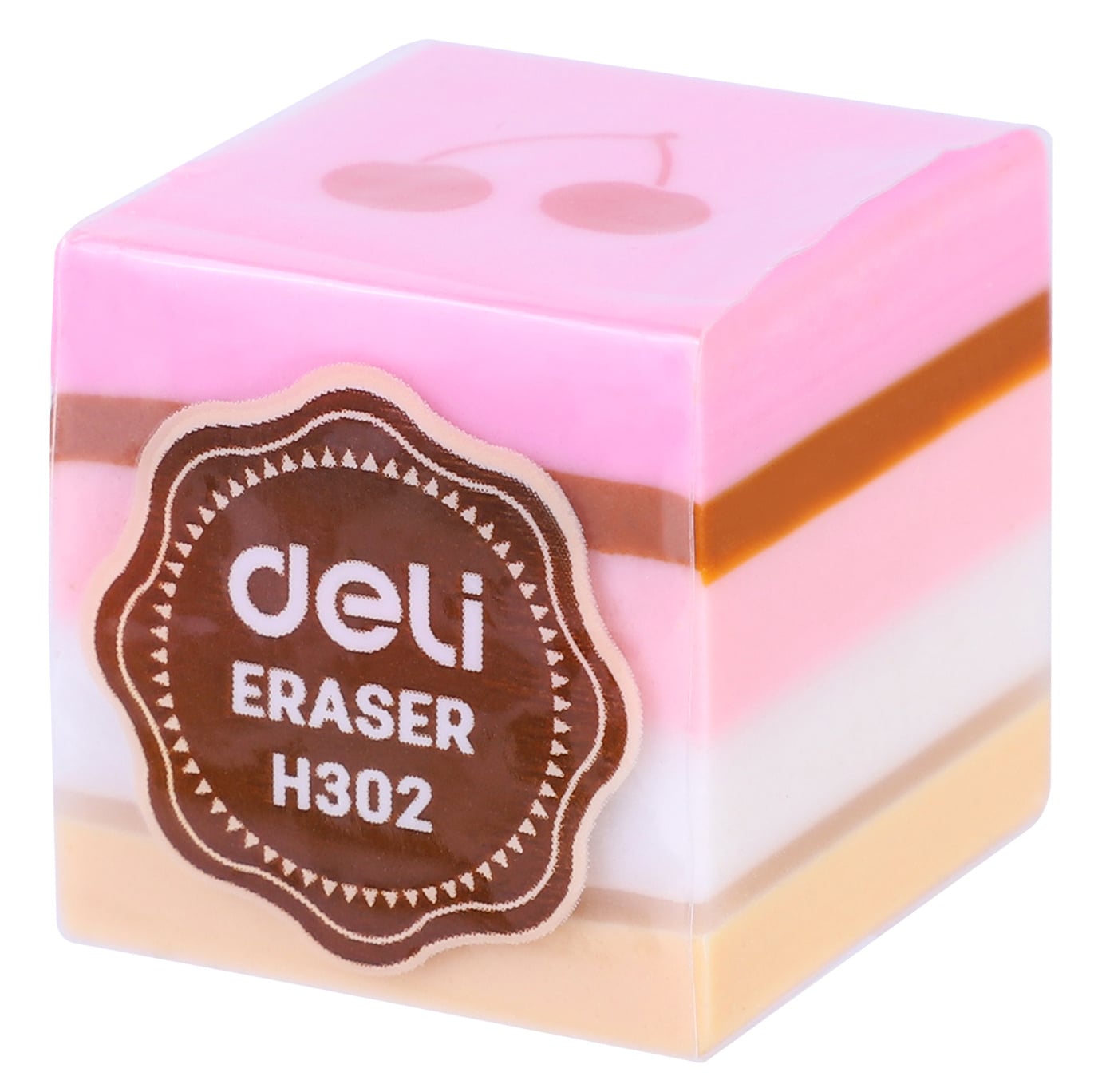 Ластик Deli EH302 прямоугольный 35x35x35мм, ассорти, индивидуальная картонная упаковка