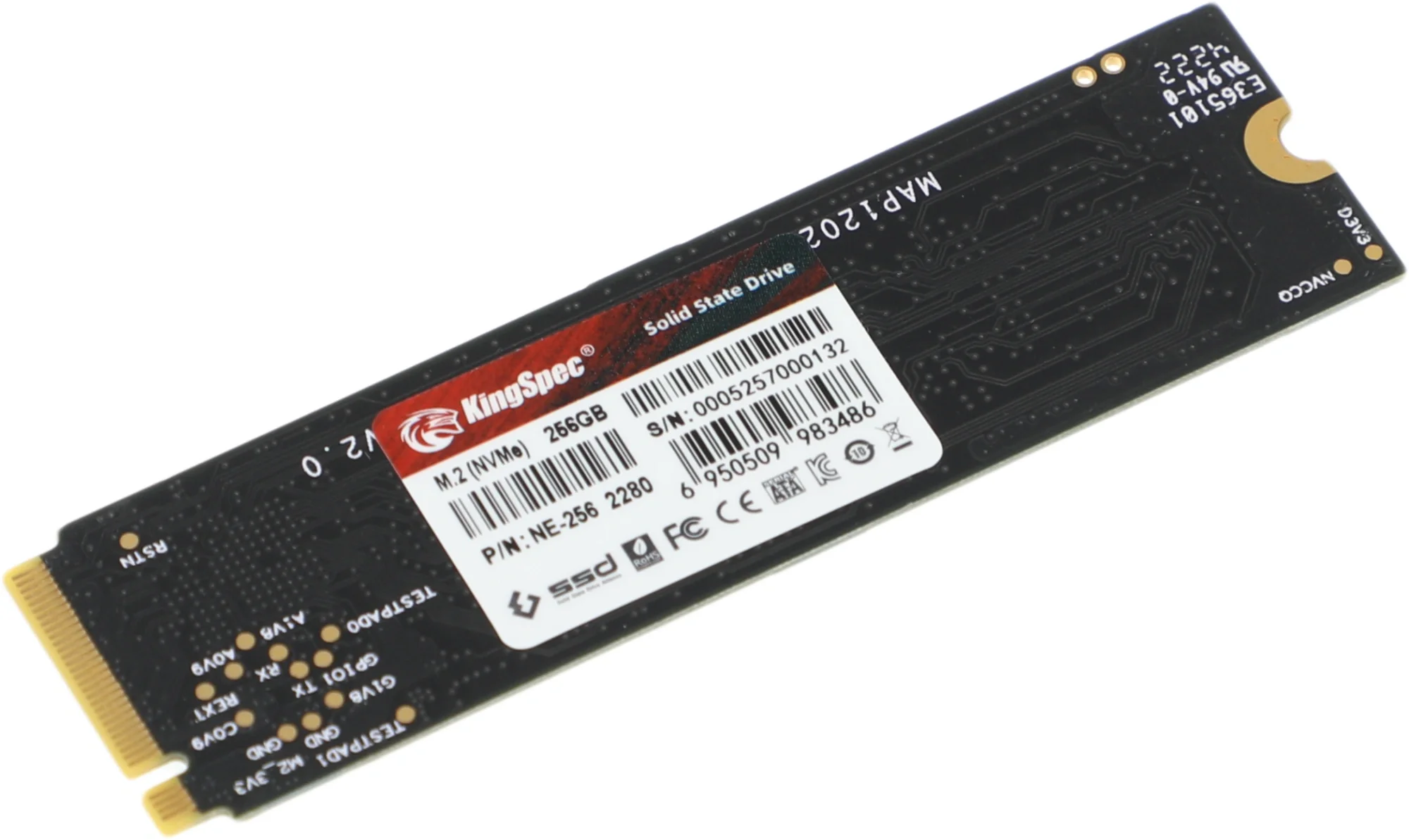Твердотельный накопитель SSD M.2 256 Gb Kingspec NE Series Read 2400Mb/s Write 1900Mb/s 3D TLC NE-256