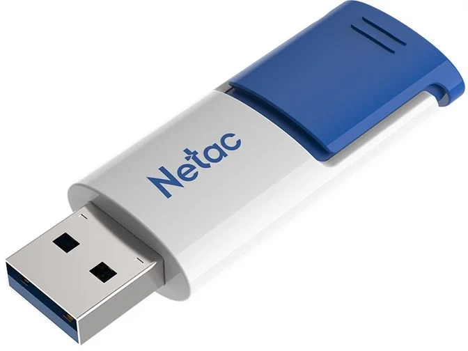 Netac USB Drive 512GB U182 Blue <NT03U182N-512G-30BL>, USB3.0, сдвижной корпус, пластиковая бело-синяя