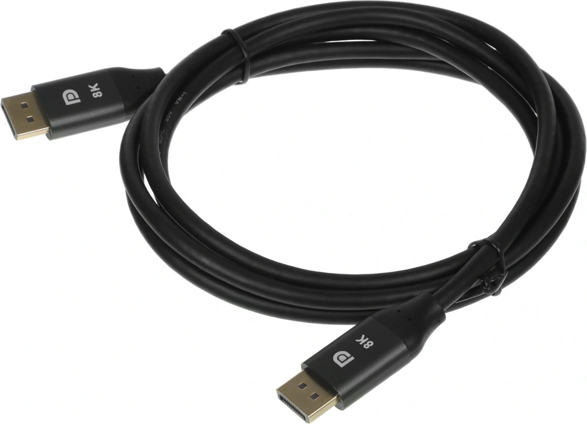 Видео кабель CACTUS - CS-DP-DP-1.4, DisplayPort (M) -> DisplayPort (M), DisplayPort 1.4, 2 м, цвет чёрный, CS-DP-DP-1.4-2