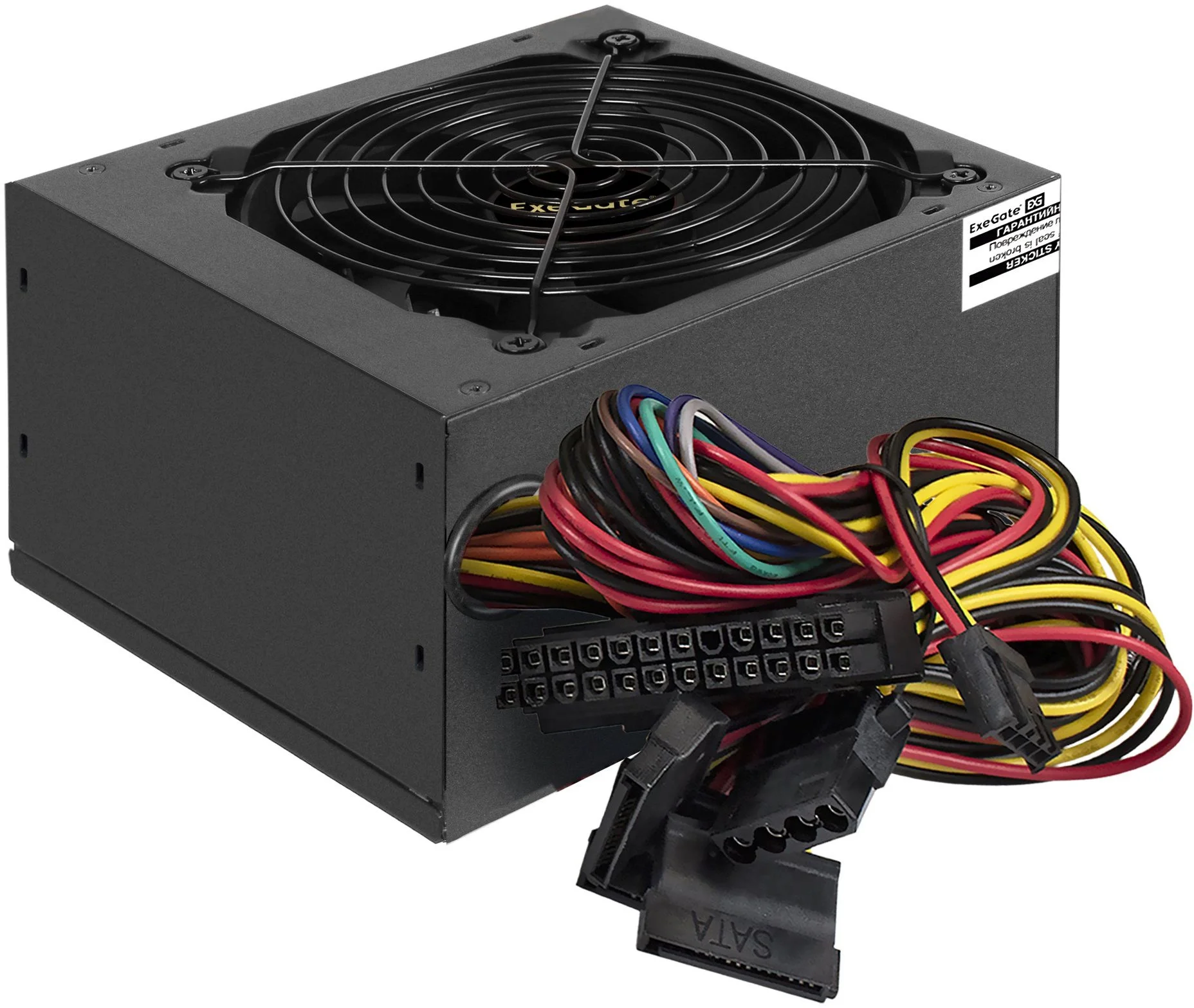 Exegate EX282072RUS Блок питания 550W ExeGate 550PPE, ATX, black, APFC, 12cm, 24p+(4+4)p PCI-E, 3*IDE, 5*SATA, FDD