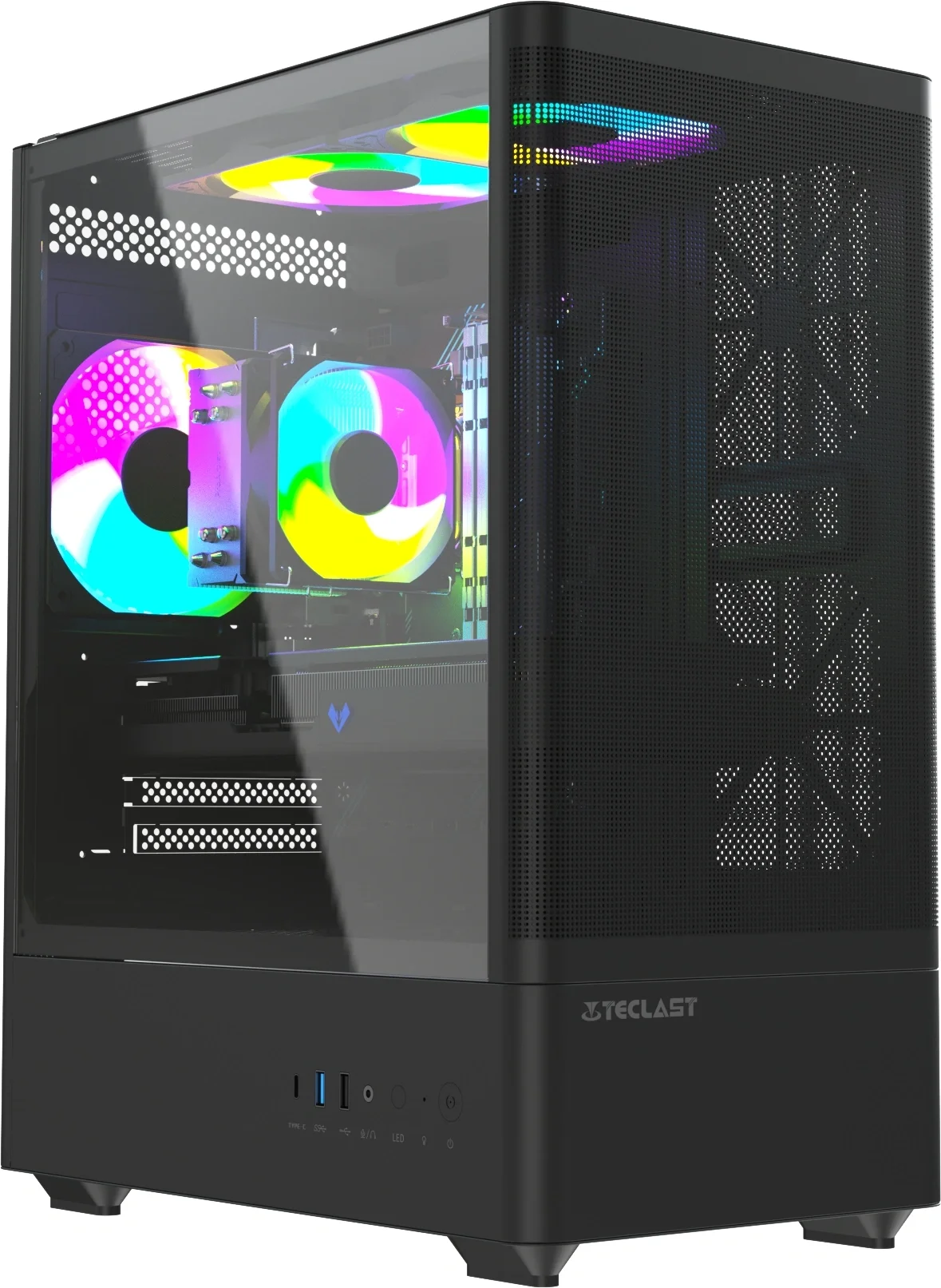 Компьютер Teclast G03 i5 14400F (2.5) 32Gb SSD1Tb RTX 5070 12Gb Windows 11 Pro GbitEth 750W черный (G03 14400F32G1T5070BKRU)