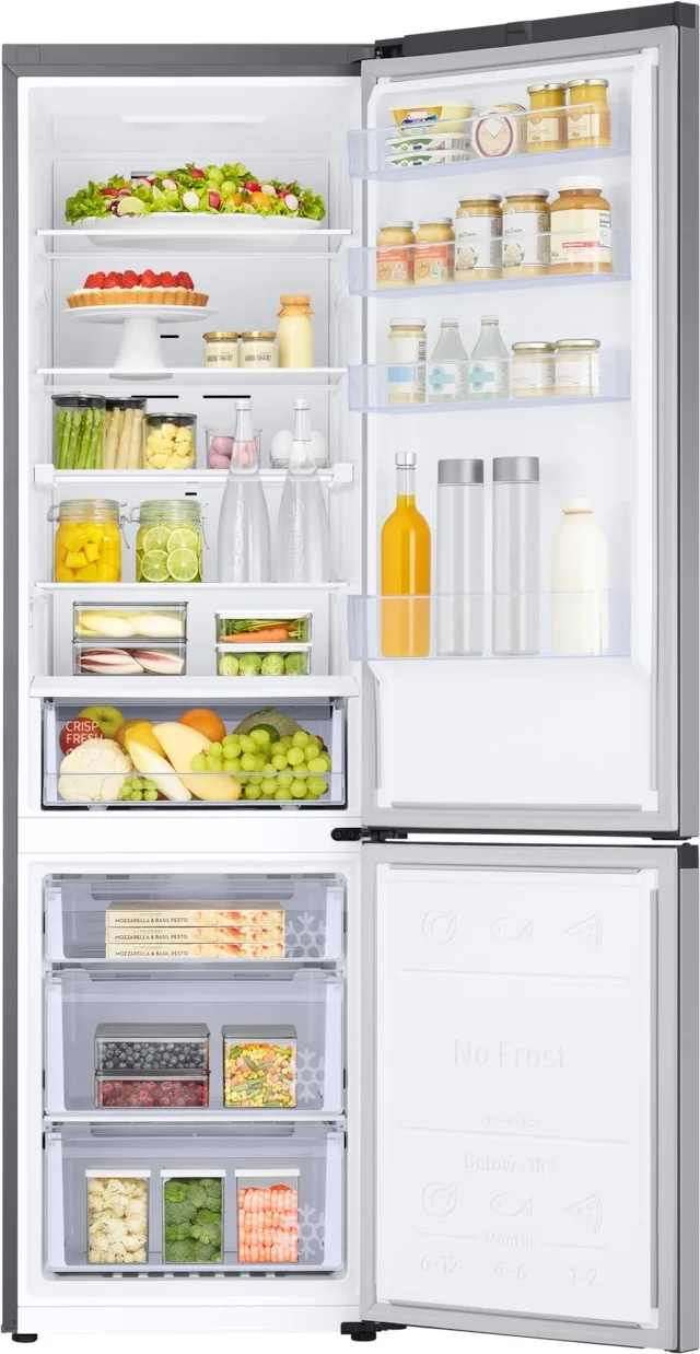 Samsung Холодильник Samsung RB38C671DSA/EF (Объем - 390 л / Высота - 203 см / A+ / Нерж. сталь / NoFrost / Space Max / All Around Cooling / Wi-Fi)