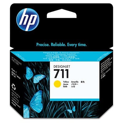 Картридж Cartridge HP 711 для DJ T120/T125/T130/T520/T525/T530, тройная упаковка CZ132A, желтый (3*29мл)