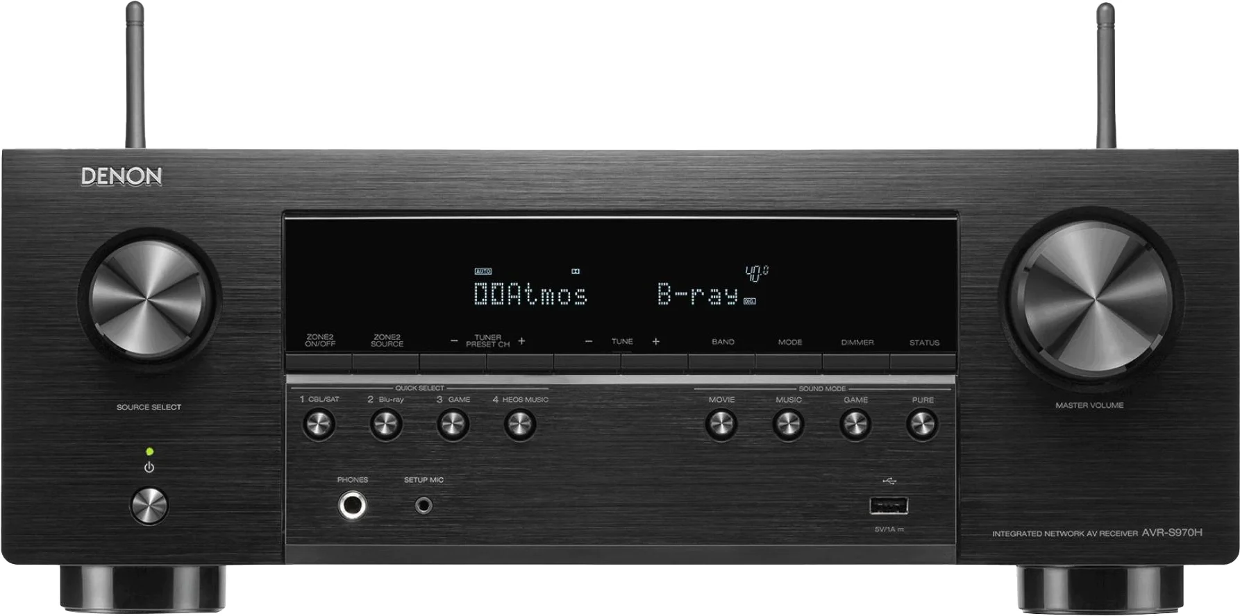 Ресивер AV Denon AVR-S970H, 7.2, черный