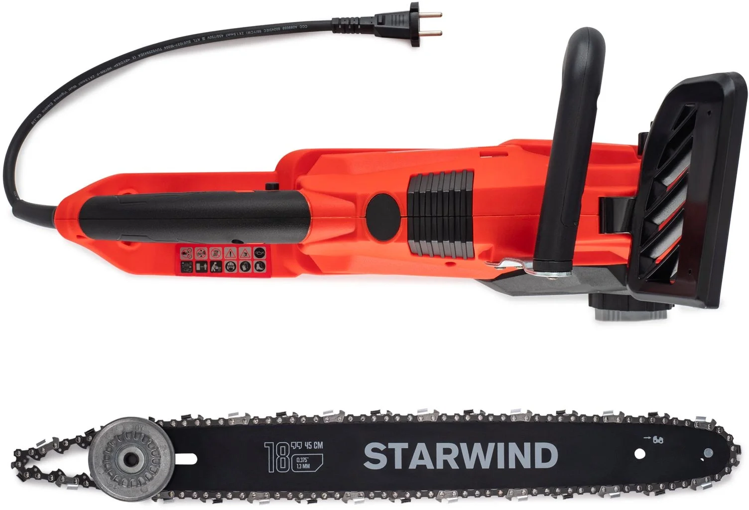 Цепная пила Starwind SE-2418-SM от сети 2400Вт 3.26л.с. дл.шины:18" (45cm)