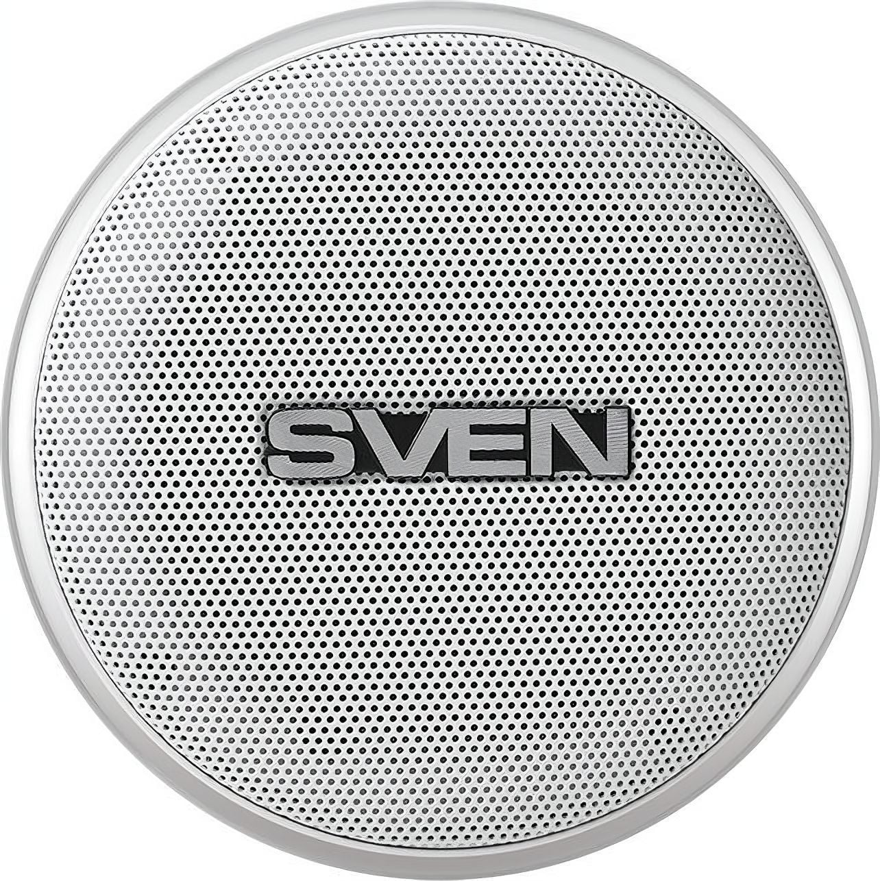 Мобильные колонки SVEN PS-265 1.0 белые (10W, mini Jack, USB, Bluetooth, micro SD, подсветка, USB Type-C, 2000 мA)