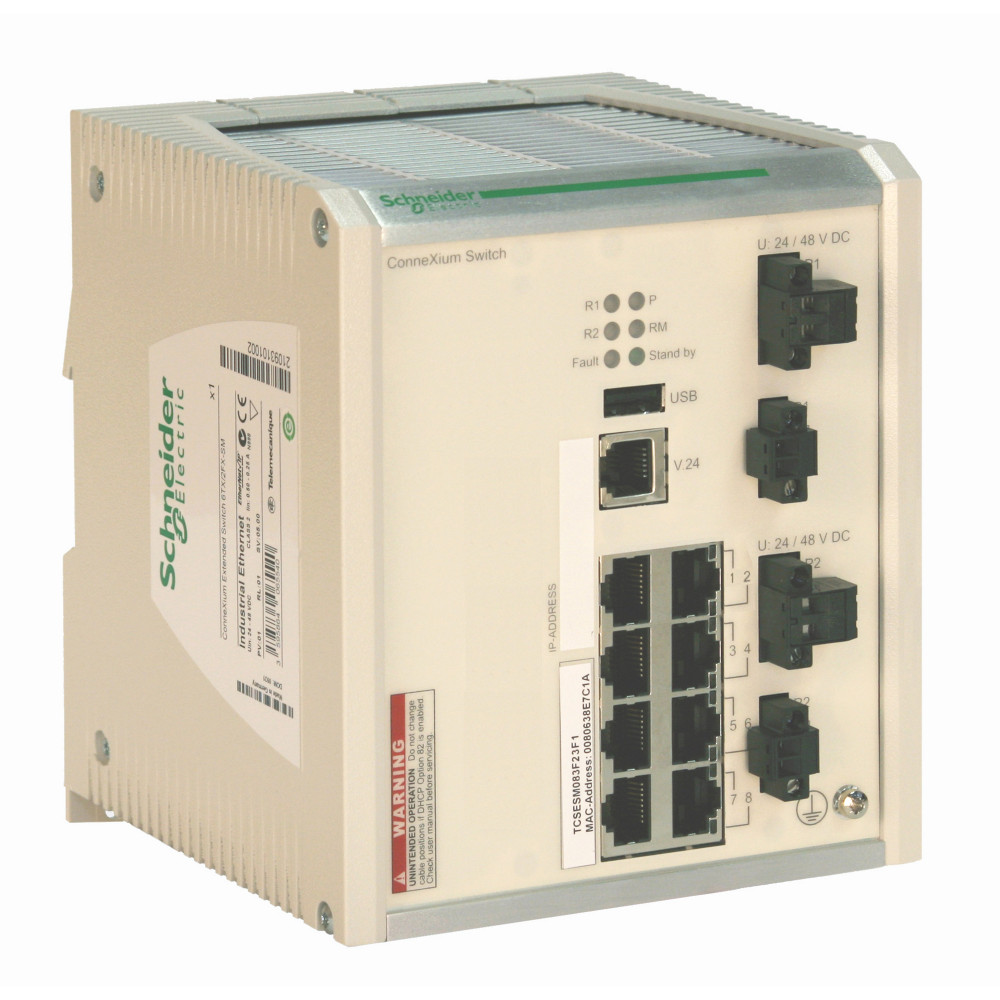 Schneider Electric ConneXium TCSESM083F23F1, Коммутатор промышленный, 8 портов 10BASE-T/100BASE-TX