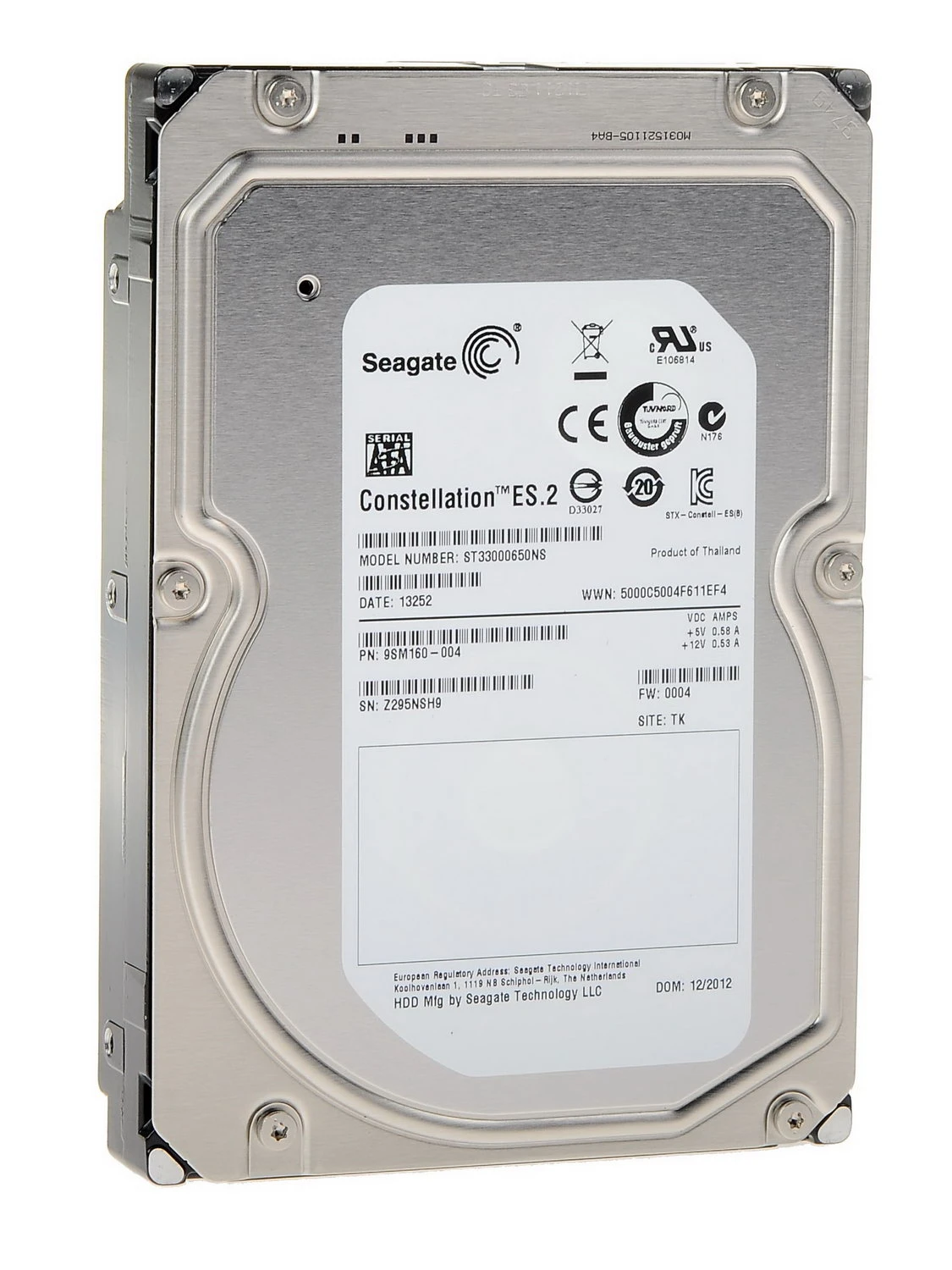 HDD 3 Tb SAS 2.0 Seagate Constellation ES.2  <ST33000650SS>  3.5"  7200rpm 64Mb
