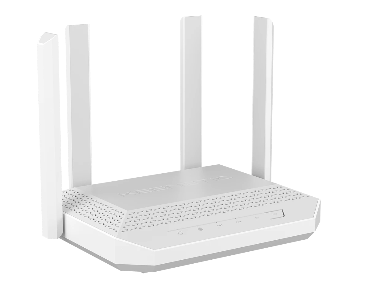 Keenetic Giga (KN-1012) Мультигигабитный интернет-центр с Mesh Wi-Fi 6 AX3000, Smart-коммутатором с 4 портами Gigabit Ethernet и 1 портом 2,5 Gigabit Ethernet, комбо-портом SFP, портами USB 3.0 и 2.0