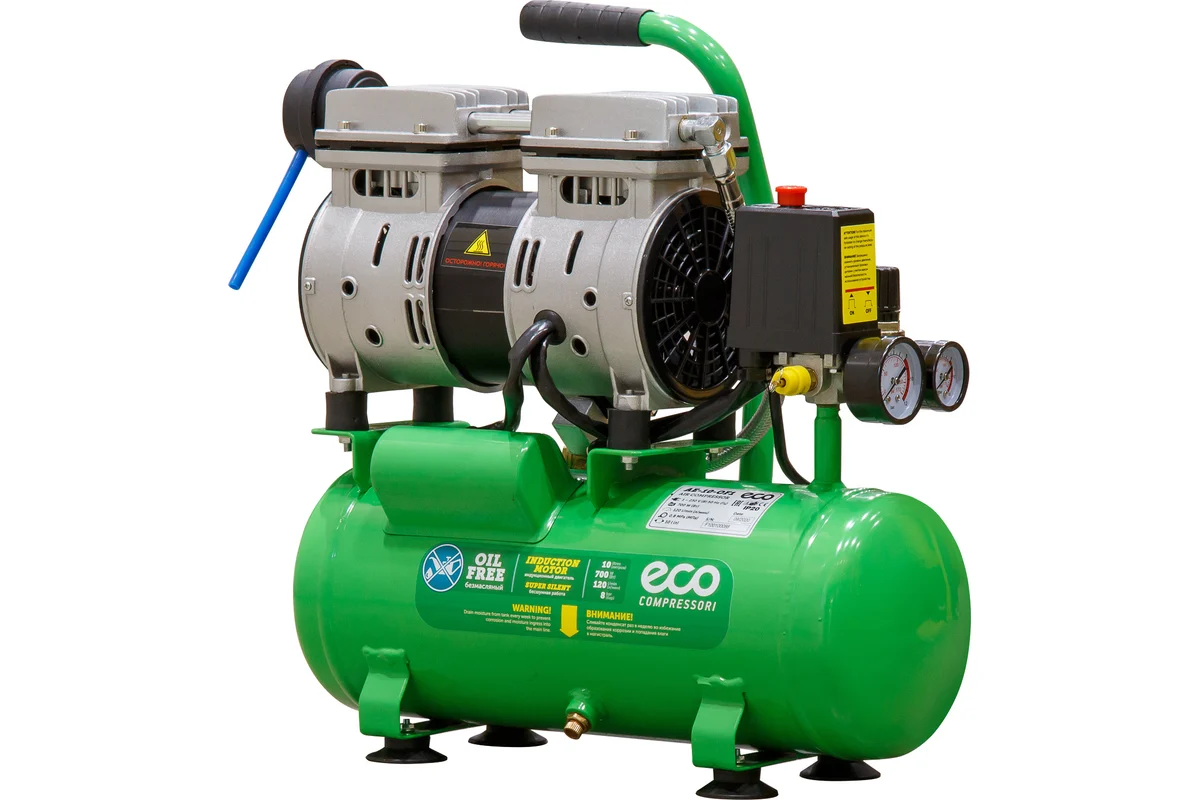 Компрессор ECO AE-10-OF1, поршневой, 10л, 8атм