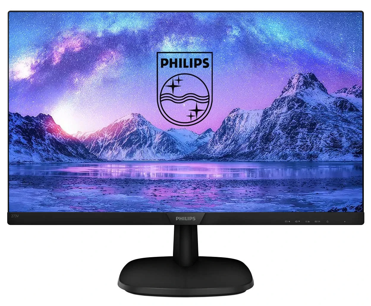 27" Philips 273V7QSB черный (1920x1080, IPS, 8 мс, 10M:1, 250cd, DVI, D-Sub, без рамки)