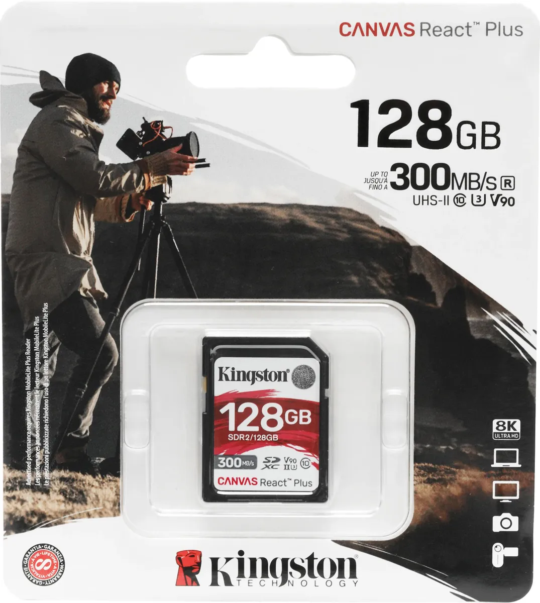 Kingston <SDR2/128GB> SDXC Memory Card 128Gb UHS-II U3 V90