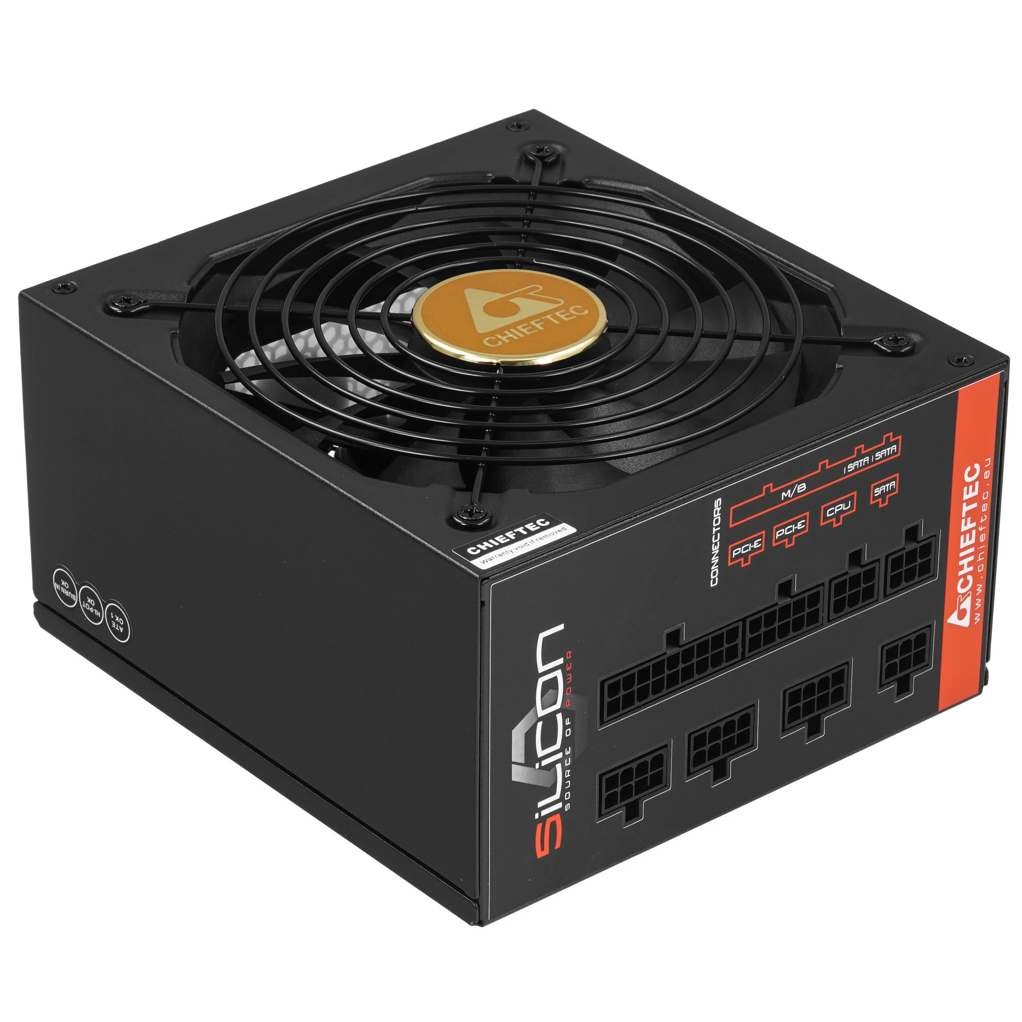 650W Модульный БП Chieftec Silicon SLC-650C (ATX 2.3, 650W, 80 PLUS BRONZE, Active PFC, 140mm fan, Full Cable Management) Retail