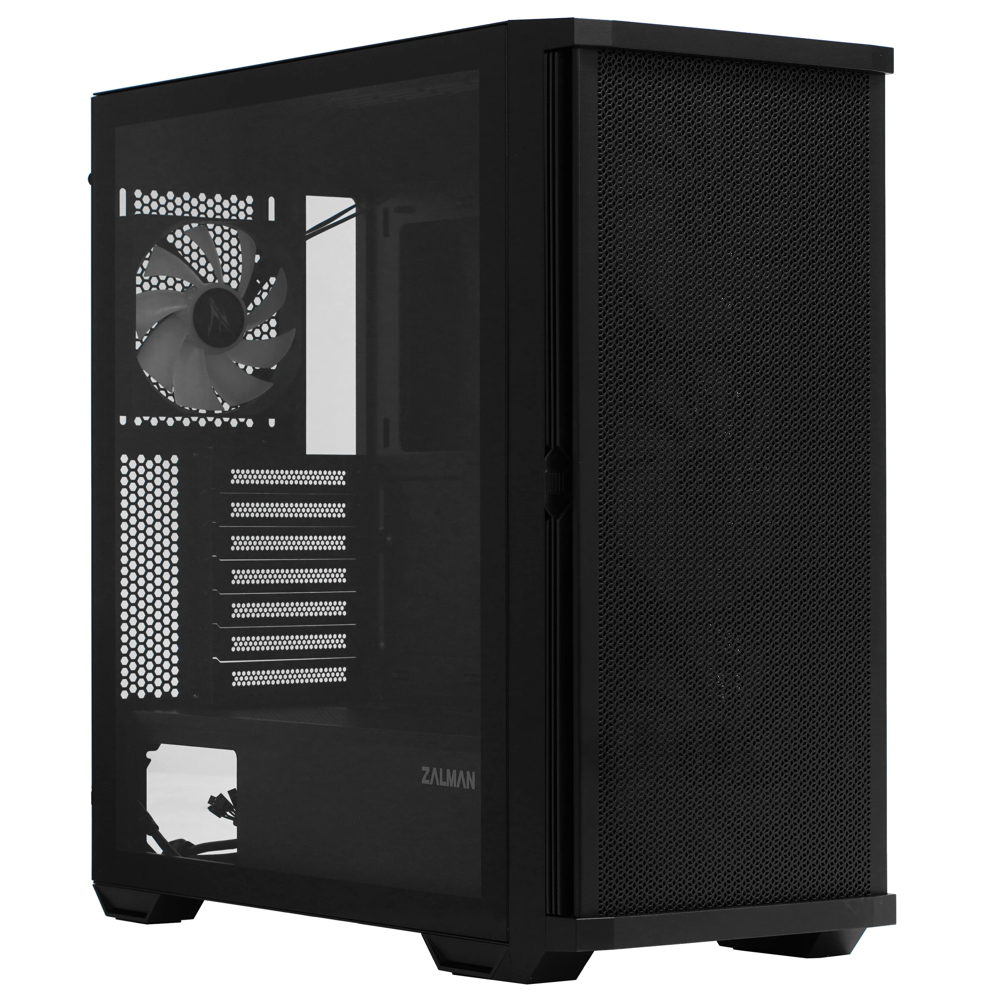 Miditower ZALMAN <Z10 Plus> ATX без БП BLACK, WINDOW, 2x3.5", 2x2.5", 2xUSB3.0, 1xUSB 3.1 Type-C, FRONT 3x140mm ARGB, REAR 1x120mm ARGB